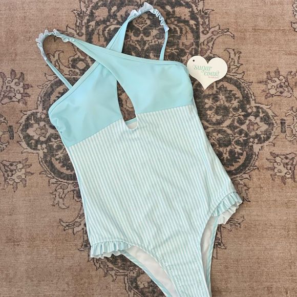 Sugar Coast criss cross neck one piece, XS, NWT - Picture 2 of 5